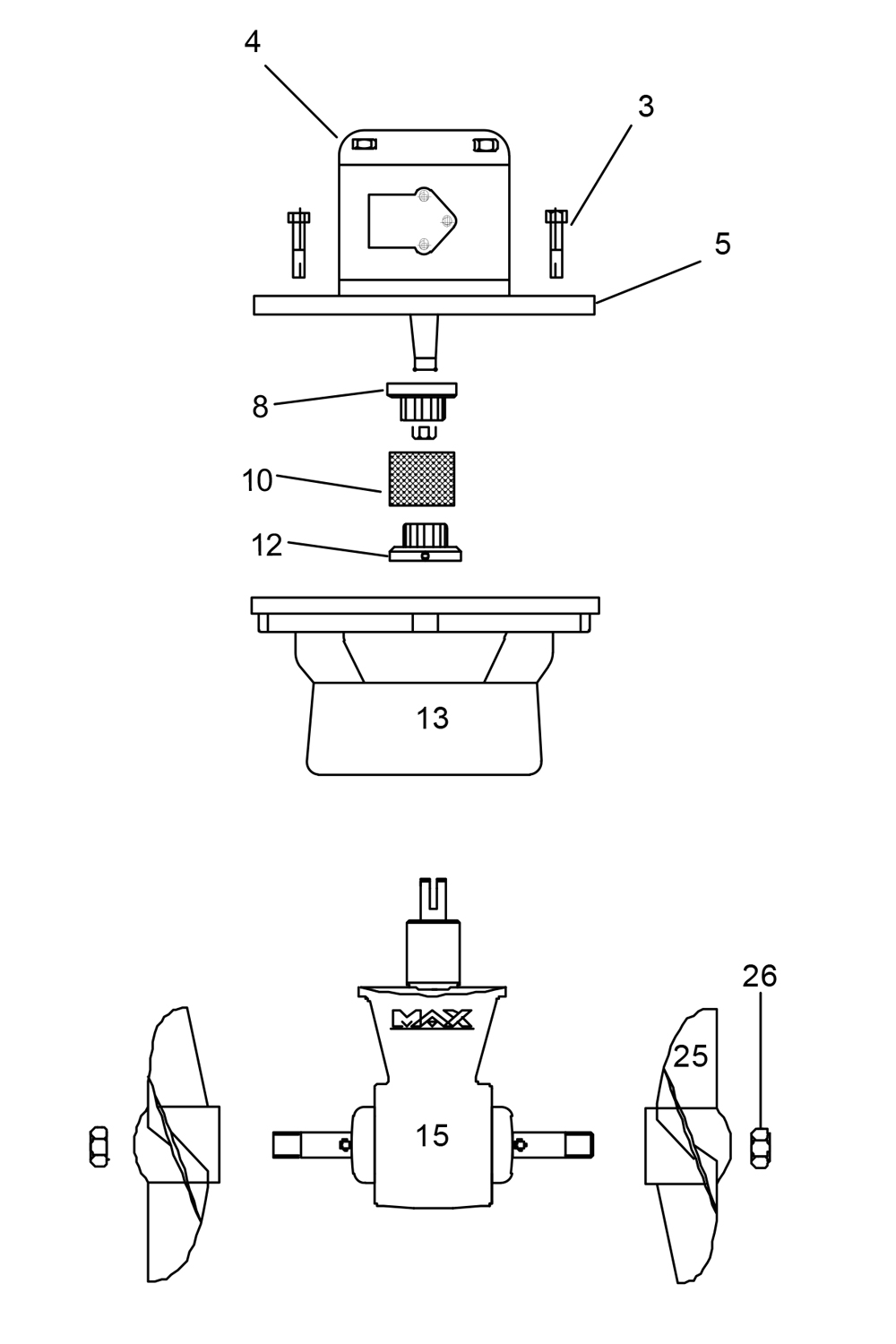 Max-Power CT225 Hydraulic spare parts